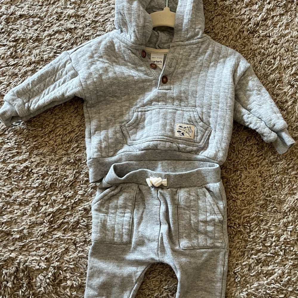 Cozy Gray Kids Matching Set